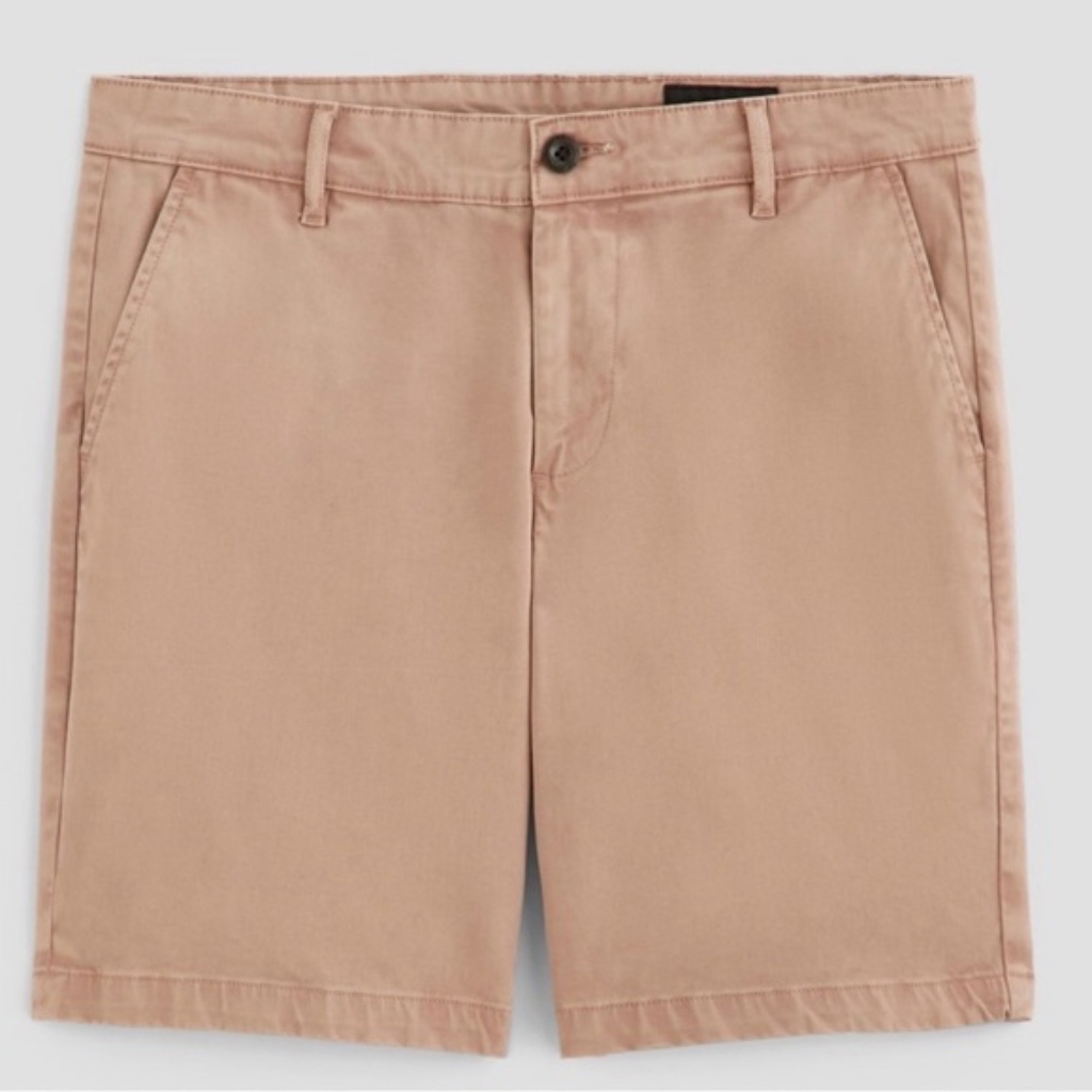 Men's Ag Wanderer 8.5" Stretch Cotton Shorts 35" Sulfur Dune Rose New With Tags